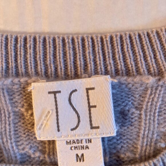 TSE Blue Cable Knit Sweater - Picture 3 of 5